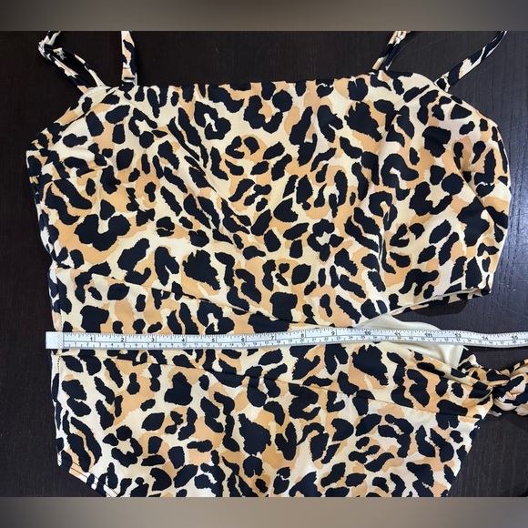 Eloquii Cheetah/Leopard Print Cut Out One Piece Bathing Suit Size 16 - Picture 11 of 13